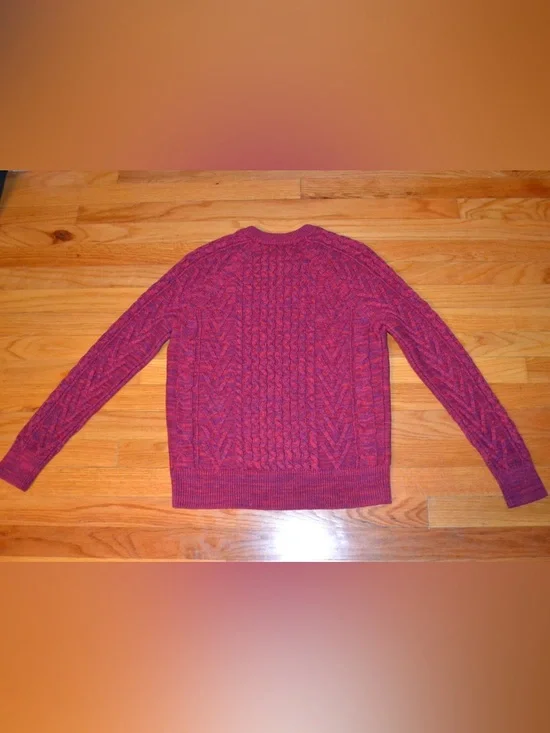 Women’s GAP maroon cable-knit sweater size  M - Picture 13 of 15
